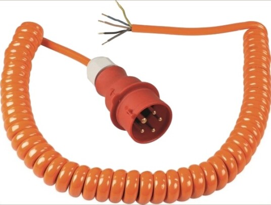 As Schwabe Cee Skjøteledning Til Byggeplass Med Cee Støpsel & Åpen Ende 400V / 16A | Ip44 | H07bq F 5G1,5 | 1 M 5 M Uttrekkbar Kabel Oransje 70431