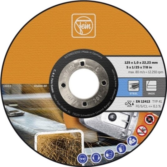 Fein 63709013010 Kappeskive Rett 125 Mm 22,23 Mm 25 Stk 63709013010