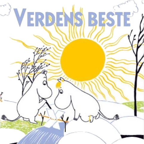 Moomin Mummi kort dobbelt Verdens beste hvit