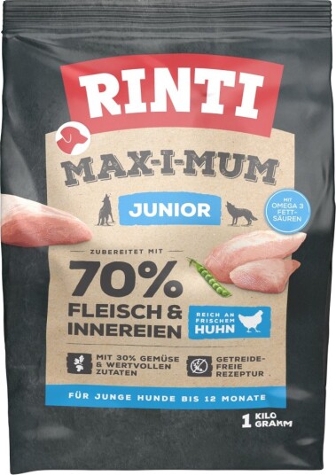Rinti Tørrfôr Max I Mum Junior Kylling 7 X 1 kg Rinti Tørrfôr Max I Mum Junior Kylling 7 X 1 kg