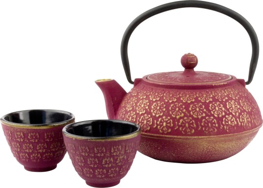 Bredemeijer Shanghai tekanne 600 ml Gull/Rosa