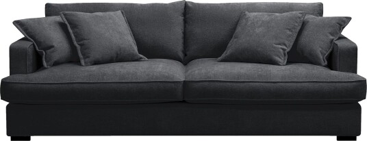 Rossita Lyx 2,5 seters ekstra dyp sofa i chenille Svart