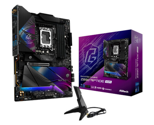 ASRock Z890 Riptide WiFi Hovedkort ATX med DDR5 og Wi-Fi 7 ASRock Z890 Riptide WiFi Hovedkort ATX med DDR5 og Wi-Fi 7