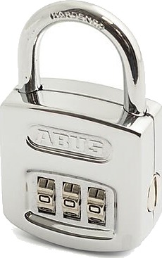 Abus hengelås 160/40 forkrommet med 3 sifret kode