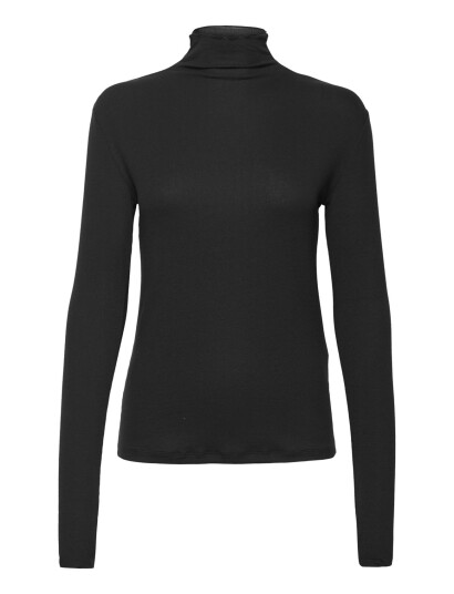 Filippa K Rib Mock Neck Top - Black - XL Filippa K Rib Mock Neck Top - Black - XL