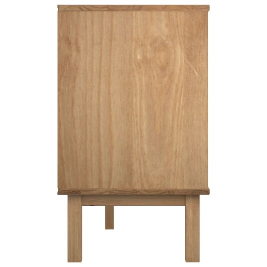 vidaXL Nattbord brun og grå 113,5x39,5x73 cm heltre furu