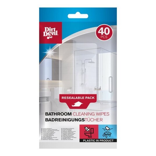 Dirt Devil Rengjøringsservietter for baderom 40-pak Dirt Devil Rengjøringsservietter for baderom 40-pak