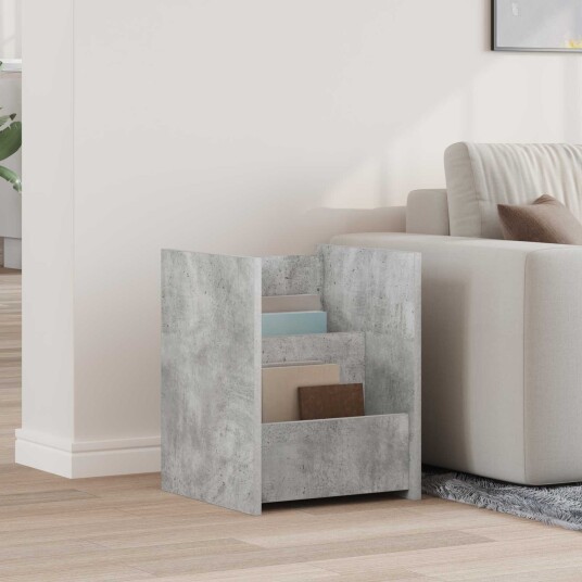 vidaXL Magasinreol med hylle Betonggrå 35 x 35 x 45 cm Konstruert tre