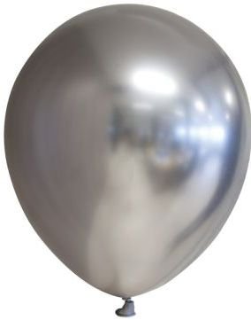100 stk 13 cm MEGAPACK Sølvfargede Glossy Mirror Ballonger
