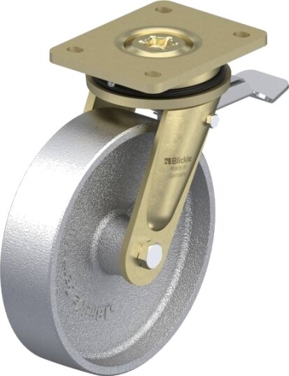 Blickle 59303 Ls-G 200G-St Styrehjul Med Bremse, Hjuldiameter: 200 Mm, Bæreevne (Maks.): 1100 Kg (1 Stk)