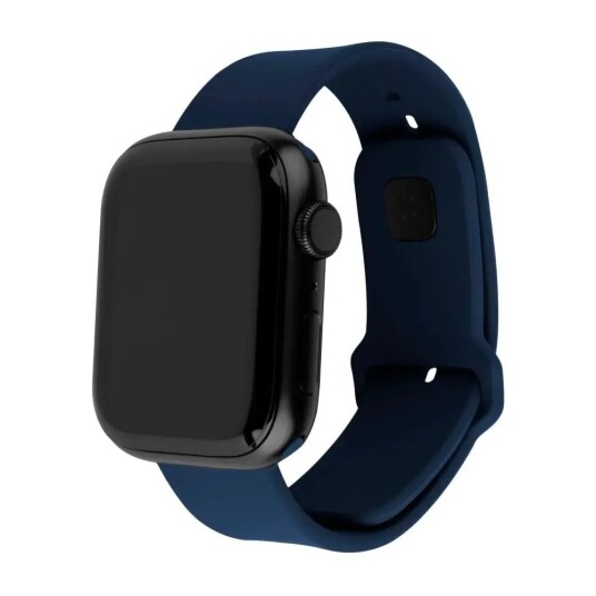 Fixed Apple Watch (42 / 44 / 45 / SE / 49 mm) Sporty Silikonremsett - Blå