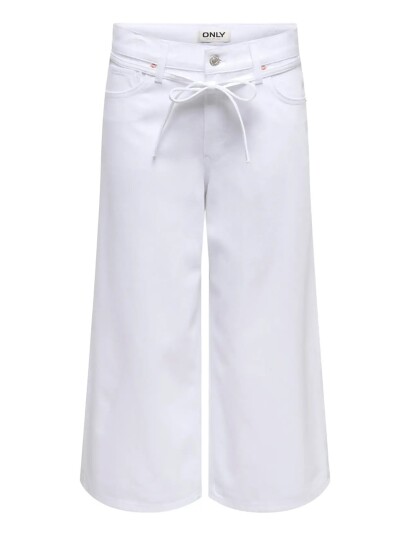 ONLY Onlgianna Mw Culotte Dnm Dot   White   28 x 32