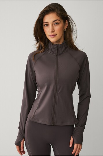 Ellos Studio Tracksuit jakke Full Zip Core Brun