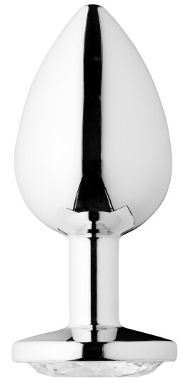 Sinful Jewel Stål Buttplug Stor      - Klar