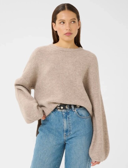 Gestuz Gzalpha Slit Pullover Noos Beige M Gestuz Gzalpha Slit Pullover Noos Beige M