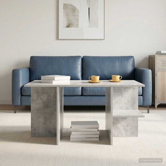 Kaffebord Betonggrå 87 x 50 x 45 cm Konstruert tre