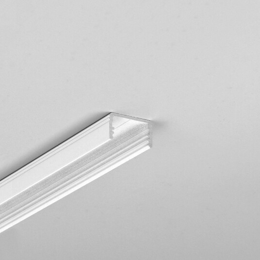 Topmet 2m aluprofil UNI14 BC3/Y Hvit lakkert påbygging LED skinne Topmet 2m aluprofil UNI14 BC3/Y Hvit lakkert påbygging LED skinne