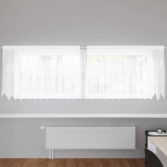 Gardiner med gardiner Hvit 500x100cm Polyester
