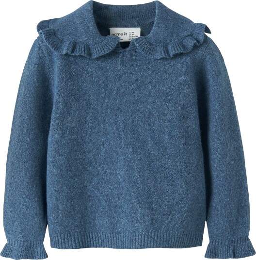 Name It Genser   Strikk   NmfKirstena   Vintage Indigo   Name It   3 år 98   Genser   Blå