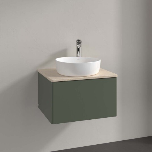 Villeroy & Boch  Antao Servantskap med 1 skuff 60x50x36 cm u/lys Grønn Matt/Crème