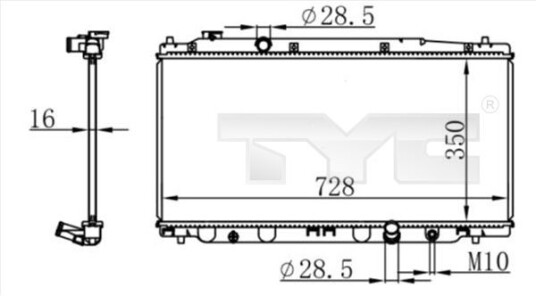 Radiator TYC 712 0053
