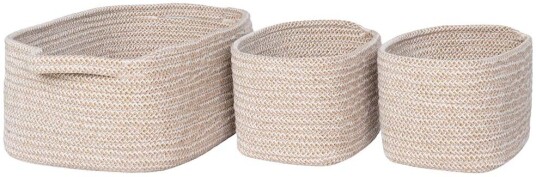 Teixo kurv sett med 3 stk. beige. Teixo kurv sett med 3 stk. beige.