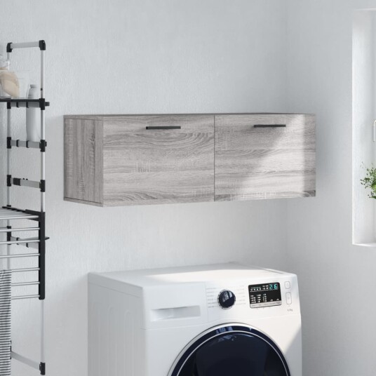  Veggskap grå sonoma 100x36,5x35 cm konstruert tre 8720845950033