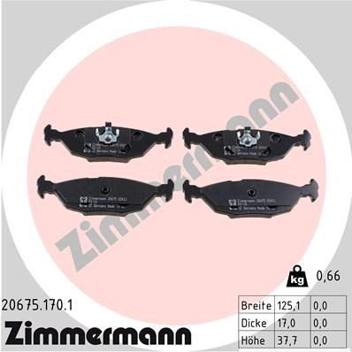 Bremseklosser ZIMMERMANN 20675.170.1 Bremseklosser ZIMMERMANN 20675.170.1