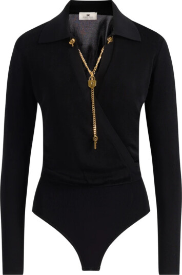 Elisabetta Franchi Dame Topper Svart L, Elisabetta Franchi Dame Topper Svart L,