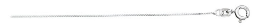 Veneziansk kjede i 585 hvitt gull 0,6 mm, 45 cm
