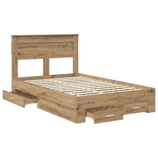 Sengestamme med skuff Artisan Eik 135 x 190 cm Konstruert tre