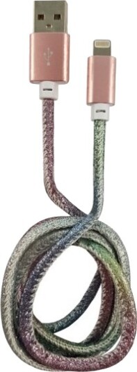 Lc Power Lightning Kabel Usb Hann Til Lightning Hann 1 M Disco Glitter For Apple Ipad/Iphone/Ipod Lightning