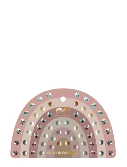 MIMI & LULA Stick On Earrings 30 Pairs Pink Gem Earrings |Multi/patterned |One Size MIMI & LULA Stick On Earrings 30 Pairs Pink Gem Earrings |Multi/patterned |One Size