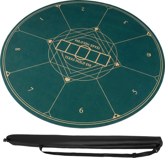 Rund pokerbordmatte – sklisikker sammenleggbar 8 spillere 100 cm Rund pokerbordmatte – sklisikker sammenleggbar 8 spillere 100 cm