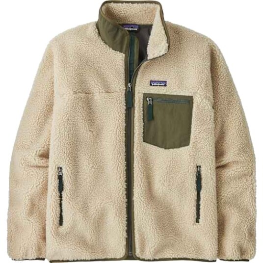Patagonia Men's Classic Retro X Jacket Dark Natural W/basin Green M Patagonia Men's Classic Retro X Jacket Dark Natural W/basin Green M