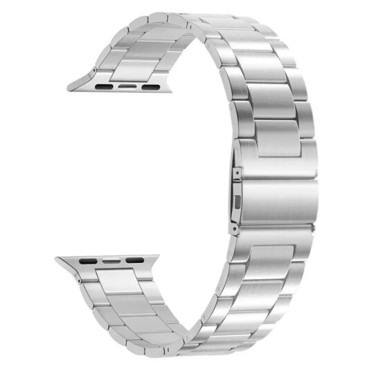 Lippa Apple Watch (42/44/SE/45/49mm) Rem i Rustfritt Stål - Sølv