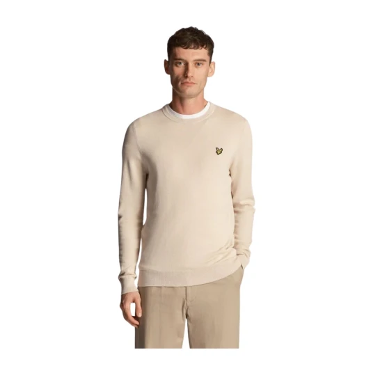 Lyle & Scott Crew Neck Genser Herre Beige Xl Lyle & Scott Crew Neck Genser Herre Beige Xl