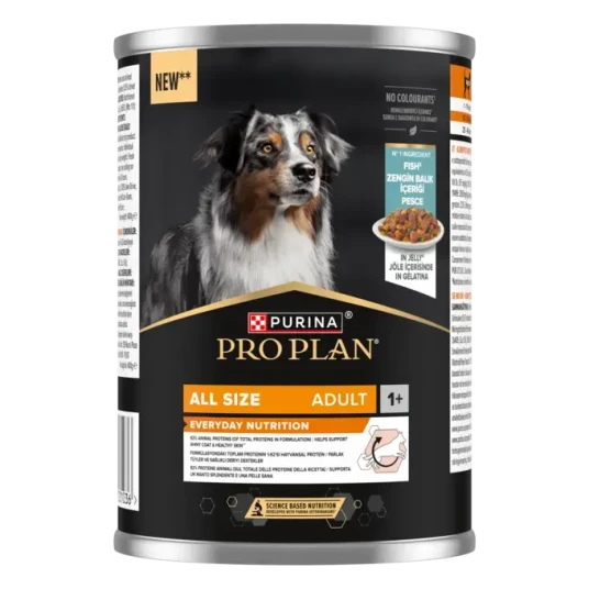 Purina Pro Plan Våtfôr for hunder med fisk i gelé, 400 g
