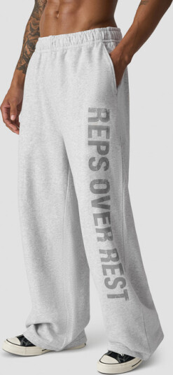 Icaniwill Grit Wide Pants Light Grey Melange Ljusgrå Small
