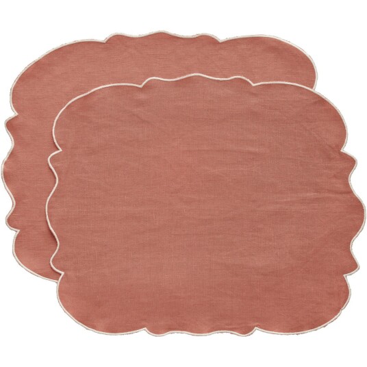 Decotique Gia Spisebrikke 35x45 cm 2 pk Dusty Pink / Hvit