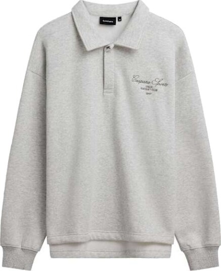 Caspara Racquet Club Rugby Shirt Dame Grey Melange W Dark Olive S