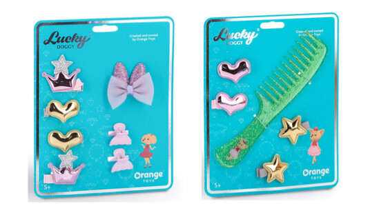 Lucky Doggy Hair Accessories Green Brush + Hearts and Crown Bundle Lucky Doggy Hair Accessories Green Brush + Hearts and Crown Bundle