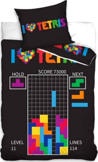 Tetris Gamer Sengetøj   100 Procent Bomuld