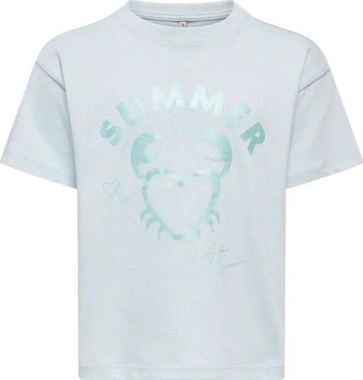 Kids Only Kmgaugusta Ss Loose Print Tee Jrs Blue 98