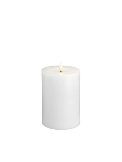 Moods & More LED pillar candle   Melted Classic white   99x150 mm