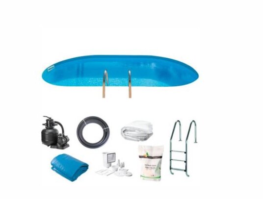 Swim & Fun nedgravd basseng oval 700 x 320 x 120 cm KPEOV7027