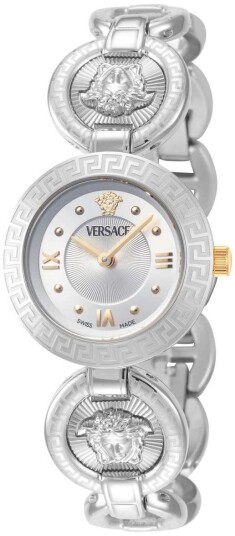 Versace Dameklokke VEWCA0124 Greca Sølvfarget/Stål Ø28 mm