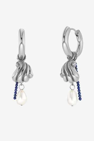 Edblad   Øredobber Beach Pearls Hoops   Gull