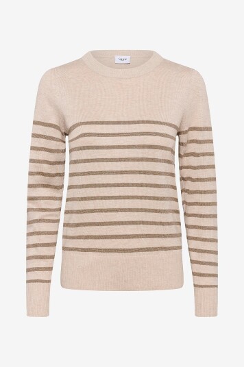 Saint Tropez Pullover MilaSZ Shimmer Stripe Beige