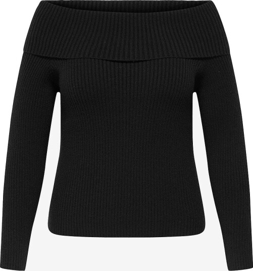 Only Carmakoma Genser Carkatia Ls Off Shoulder Knt Svart
